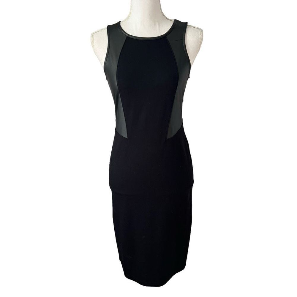 Athleta NWT “On the Town” Black Sleeveless Bodycon Dress Size XXS